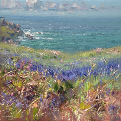 REX PRESTON - bluebells, treen cove, cornwall